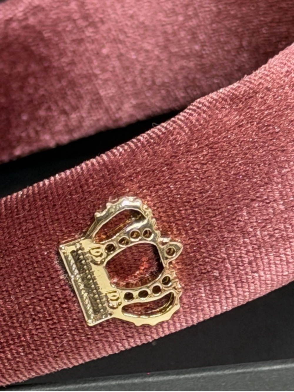 NIB Dolce & Gabbana Velvet Headband - Picture 3 of 5